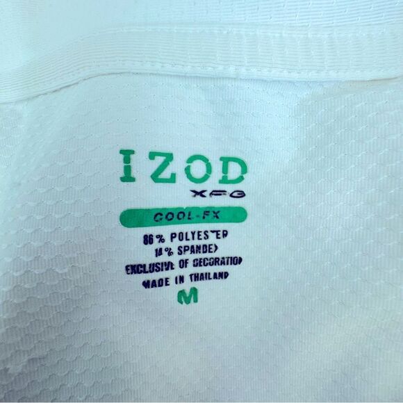 Izod XFG Athletic White Top Cool-FX Short Sleeve SZ M - Picture 12 of 14